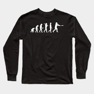 Funny Baseball Evolution Gift For Baseball Players Long Sleeve T-Shirt